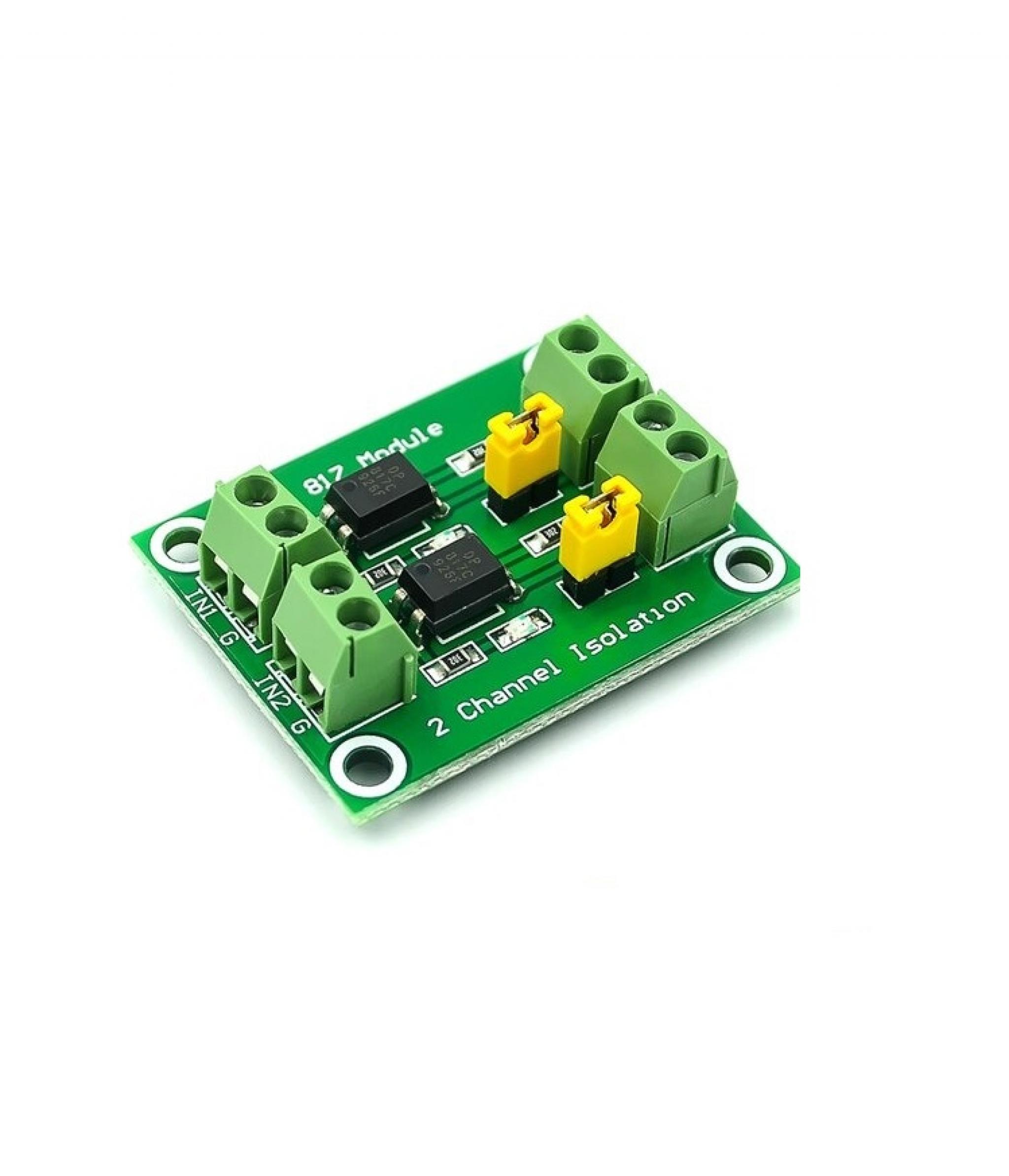 MODULO ASILAMIENTO OPTOACOPLADOR DIY PC817 X2 CH 3.6 30V CONTROLADOR CONVERTIDOR - Imagen 2