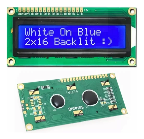 Display De Caracteres Lcd 1602 Backlight Azul Arduino - Imagen 2