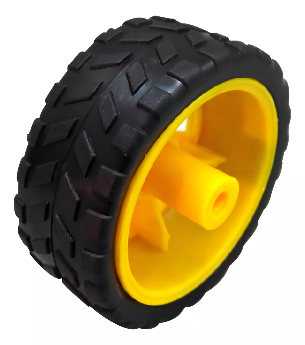 Rueda De Goma De 66 Mm Para Motor De Robotica Arduino - Imagen 3