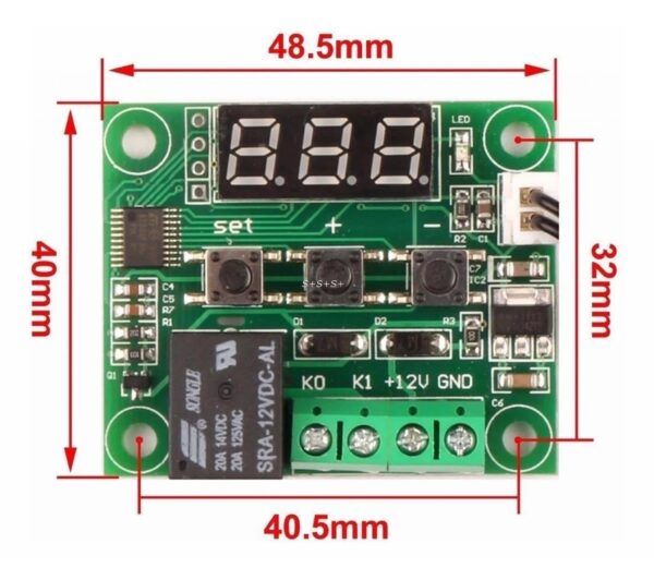 Termostato Digital Programable Iot W1209 Modulo Relay C/display - Imagen 2