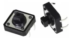 Pulsador Button Tact Switch Na 12x12x7.3mm X 10 U Negro - Imagen 3