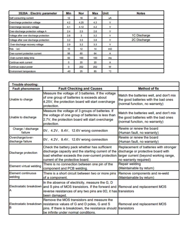 Modulo De Proteccion 3 Baterias Li-ion 18650 Bms 3s 20a 12v - Imagen 6