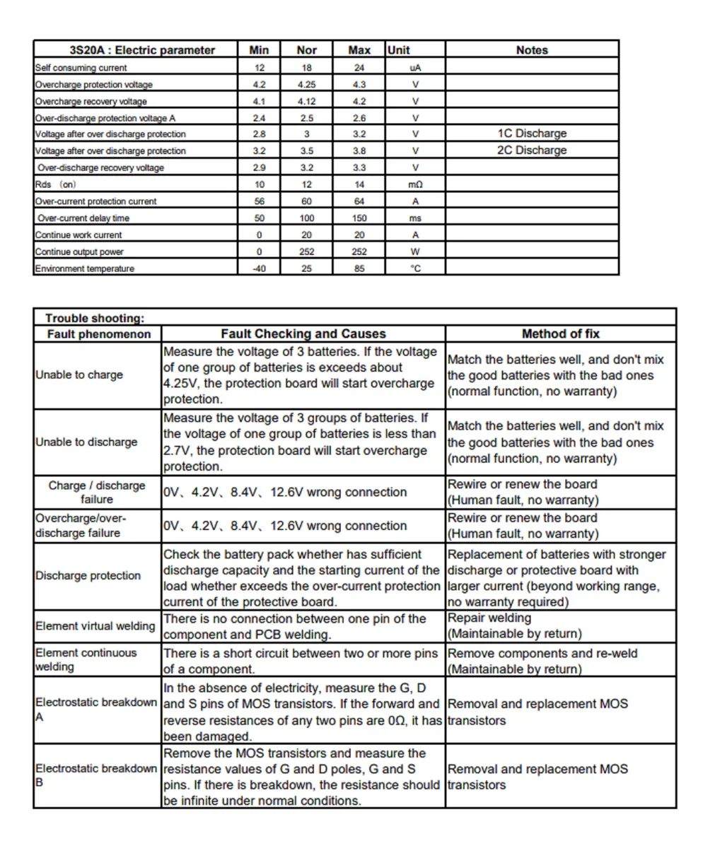 Modulo De Proteccion 3 Baterias Li-ion 18650 Bms 3s 20a 12v - Imagen 6