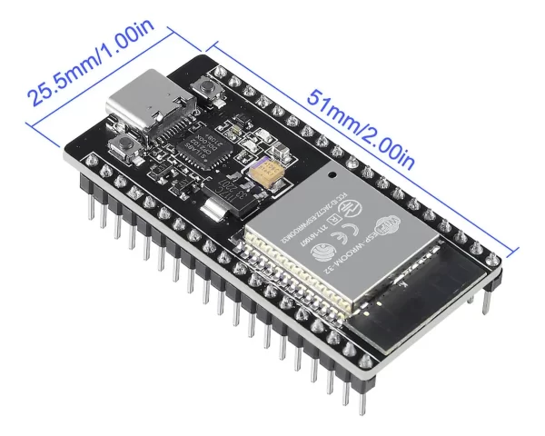 Esp32 Nodemcu Módulo Wifi Bluetooth 4.2 38 Pines Con Usb-c Wroom Esp32s - Imagen 2