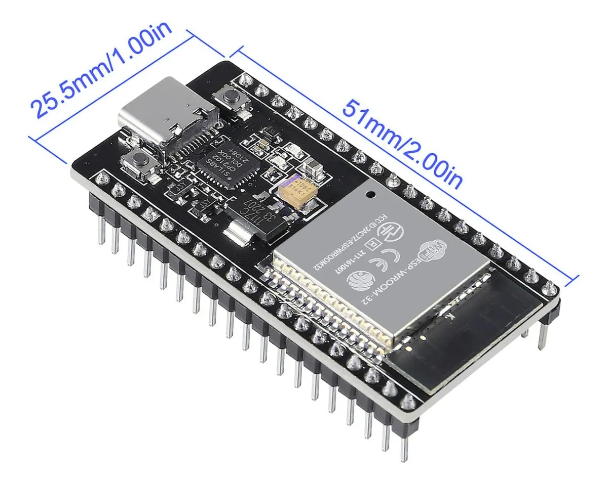 Esp32 Nodemcu Módulo Wifi Bluetooth 4.2 38 Pines Con Usb-c Wroom Esp32s - Imagen 2
