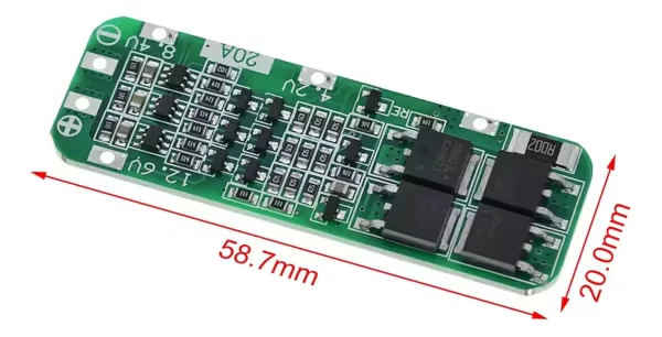 Modulo De Proteccion 3 Baterias Li-ion 18650 Bms 3s 20a 12v - Imagen 5