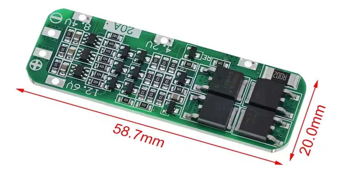 Modulo De Proteccion 3 Baterias Li-ion 18650 Bms 3s 20a 12v - Imagen 5