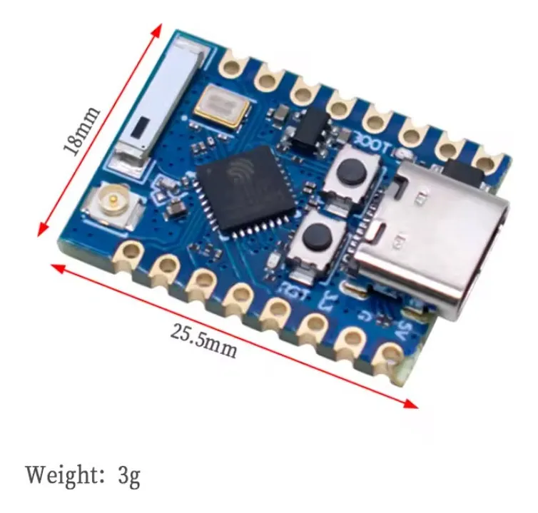 Placa Esp32 C3 Super Mini ufl Wifi Bluetooth + Antena - Imagen 3