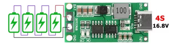 Cargador De 3 Celdas De Litio 18650 Multicelda 4s 2a Usb - Imagen 6