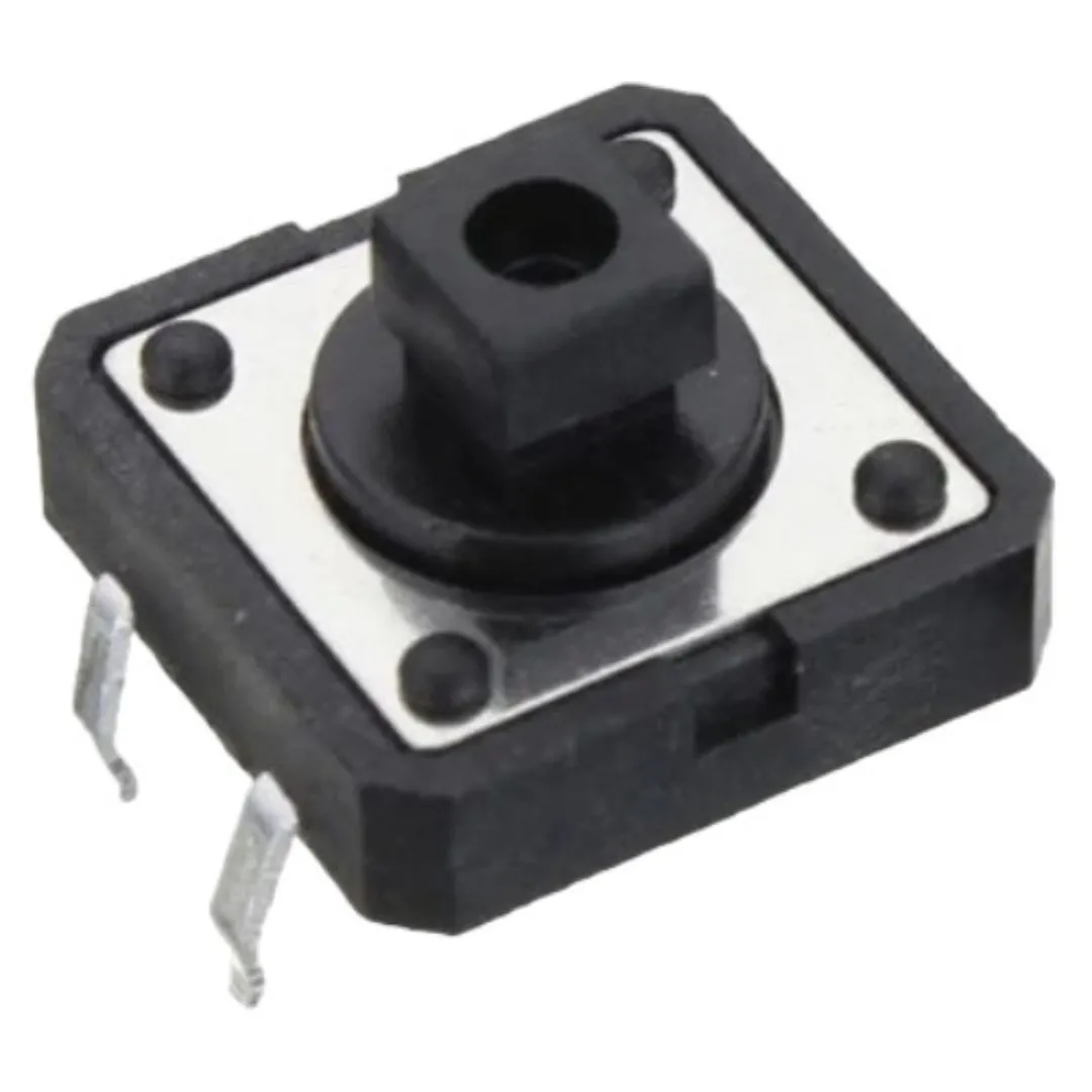 Pulsador Button Tact Switch Na 12x12x7.3mm X 10 U Negro - Imagen 4