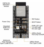 Placa Desarrollo Esp32-s3 N16r8 Wifi Ble Led Usb C Doble - Imagen 4