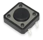 Pulsador Button Tact Switch Na 12x12x4.3mm X 10 U Negro - Imagen 5
