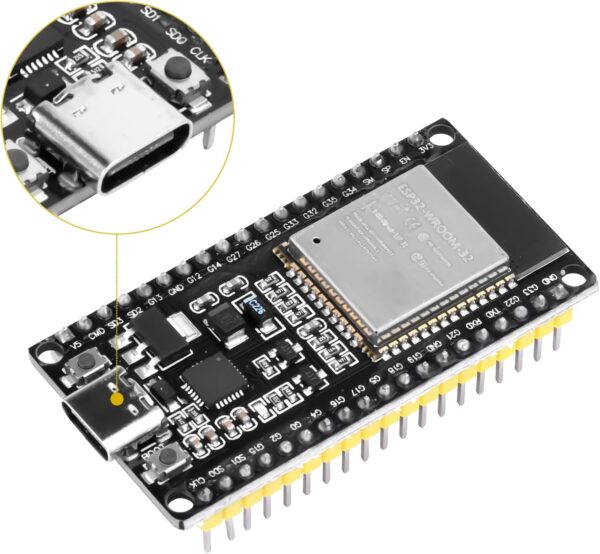 Esp32 Nodemcu Usb-C Wifi Bluetooth Iot 38 pines a 25.5mm - Imagen 3