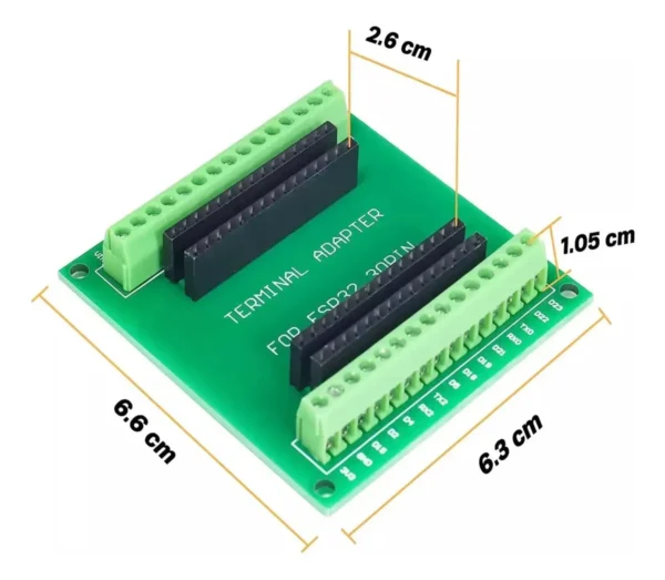 Placa Expansión De Terminales Esp32 Devkit 30 Pines 26 mm - Imagen 5