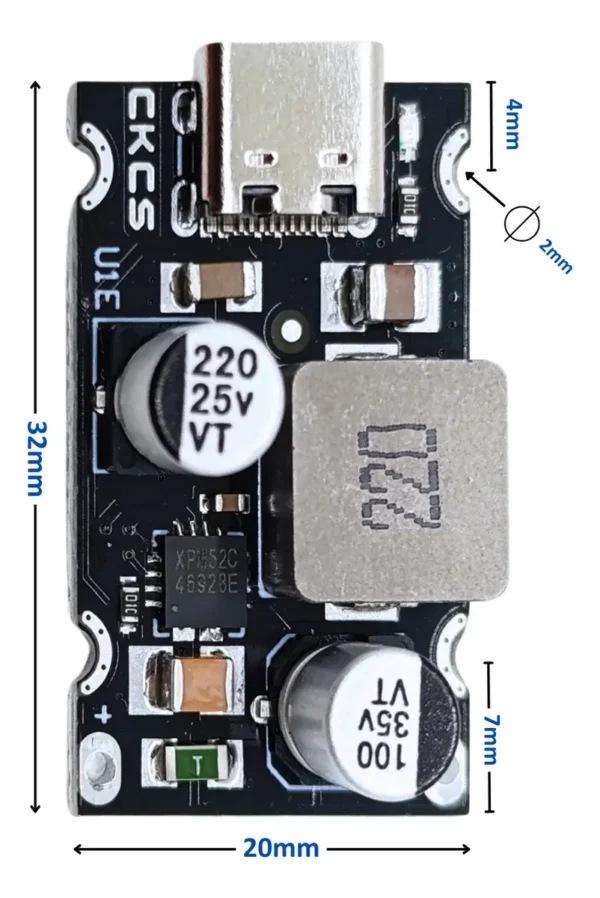 Módulo Carga Rápida USB-C PD3.1 65W Entrada 8-30V Step-down - Imagen 2