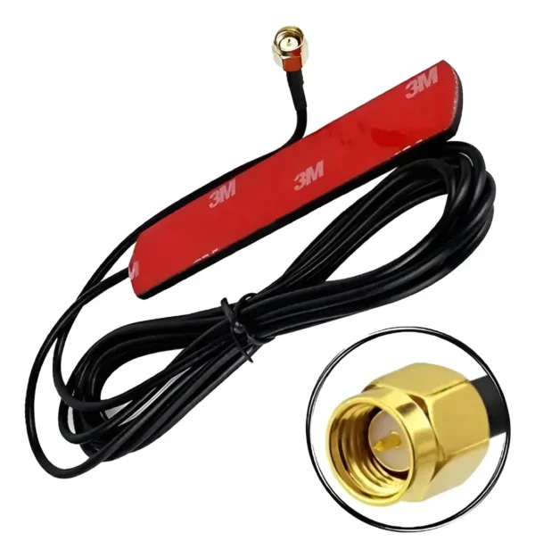 Antena Adhesiva Rf Omnidireccional Gsm Conector Sma Macho 2m - Imagen 2